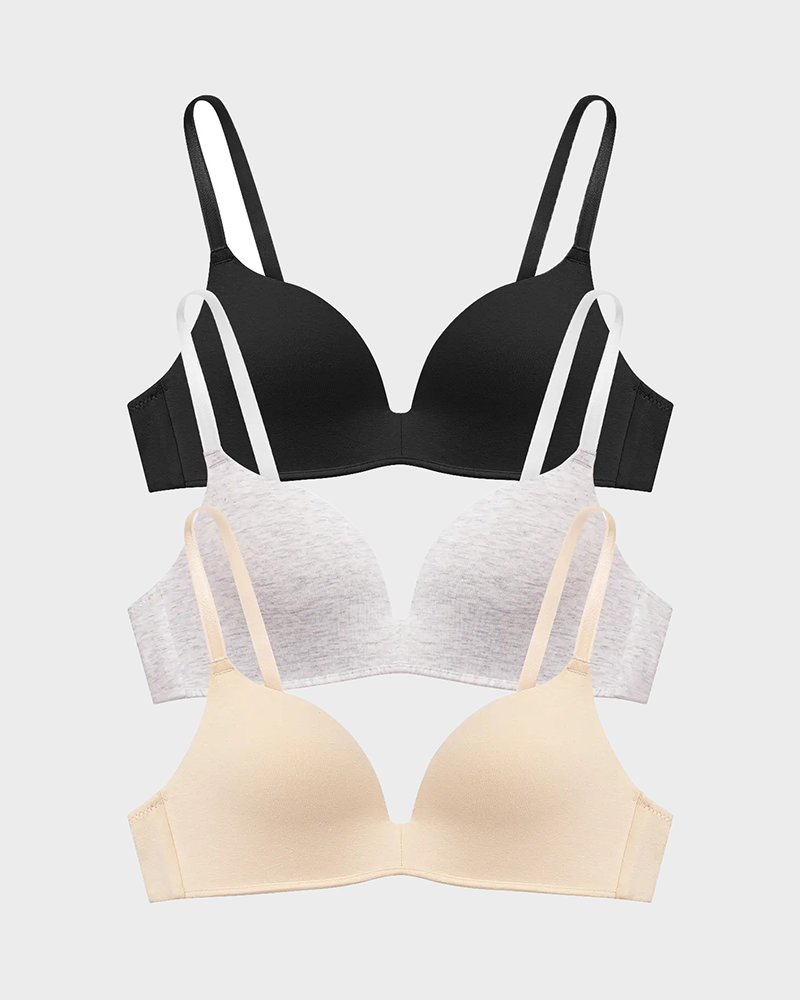 Wire-Free Cotton Lift T-Shirt Bra