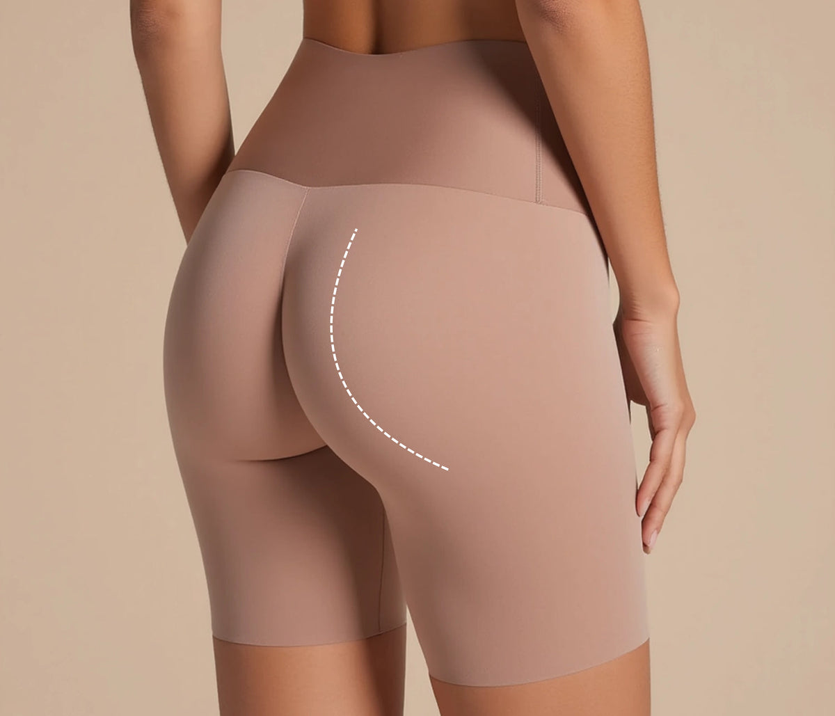 Ruched seam for natural lift