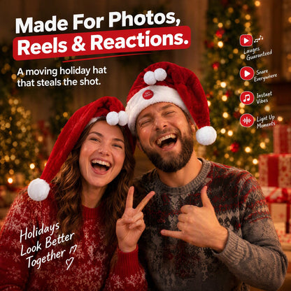 🎅 Singing & Dancing Santa Hat – The Christmas Hat That Steals the Party